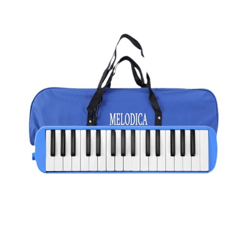 32-Key Melodica for Kids and Beginners, Classroom Wind Instrument with Mouthpiece and Blow Tube, 5 Colors