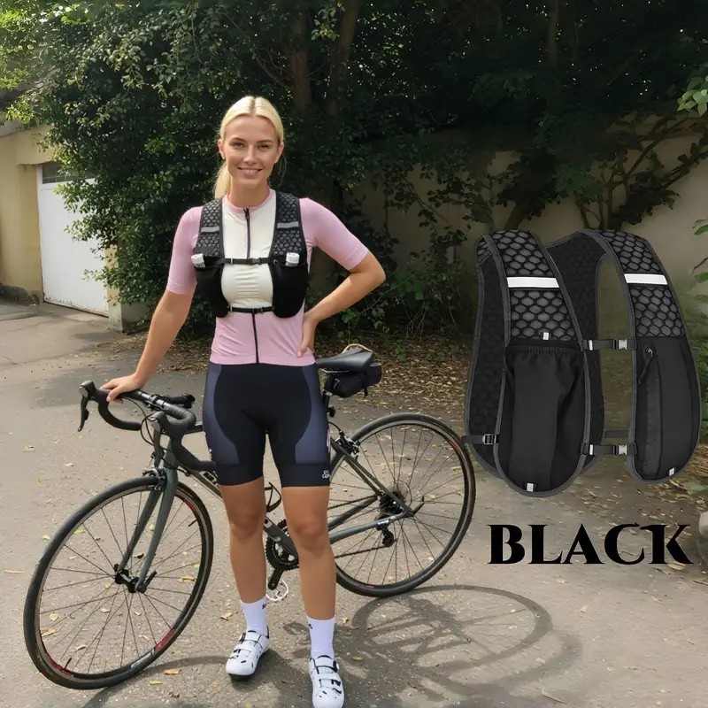 Multi-function Outdoor Sports Vest Backpack for Running Cycling Marathon - Breathable, Water Bottle & Phone Pockets, Under 20L
