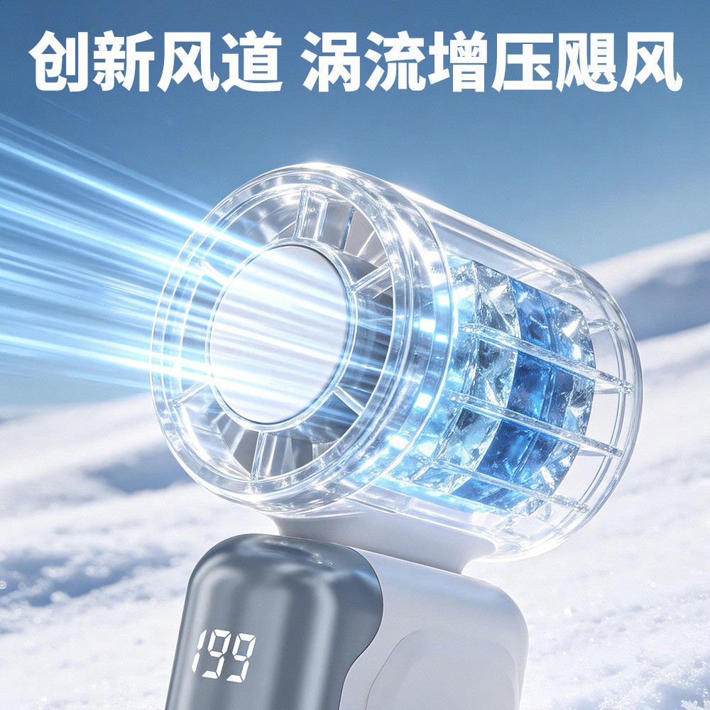 Portable Handheld Aroma Fan, 199-Speed Strong Wind, 2400mAh USB Rechargeable Battery, Quiet Mini Personal Fan for Outdoor Travel, 4 Colors