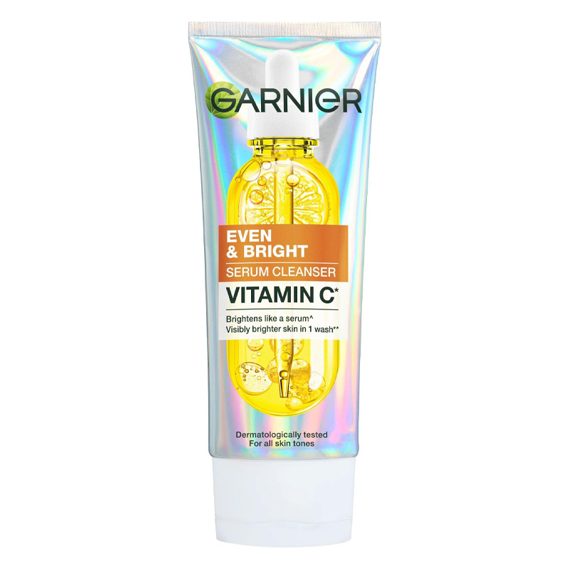 Garnier Even & Bright Serum Cleanser with Vitamin C* – Brightens in 1 Wash – For All Skin Types, Including Sensitive Skin - 100ml