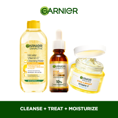 Even & Matte Night Slay Routine Kit: Water Gel Moisturizer 50ml + Night Booster Serum + Vitamin C micellar Water 400ml