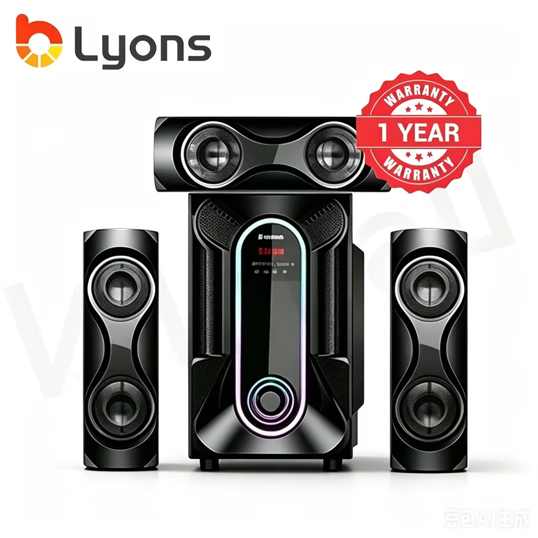 LYONS LYS3605 3.1CH Speaker System woofer Subwoofer  Multimedia  18000W PMPO Black 40W+10W×3【Hot！】