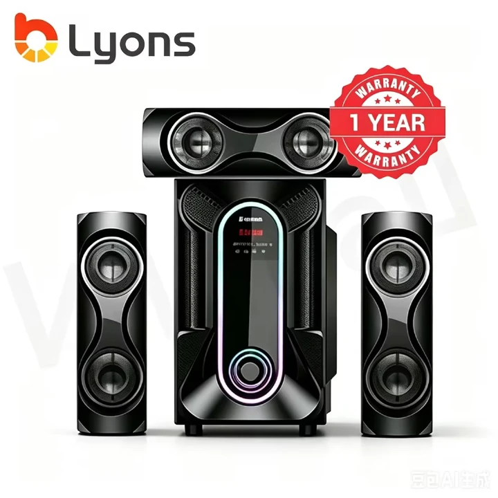 LYONS LYS3605 3.1CH Speaker System woofer Subwoofer  Multimedia  18000W PMPO Black 40W+10W×3【Hot！】