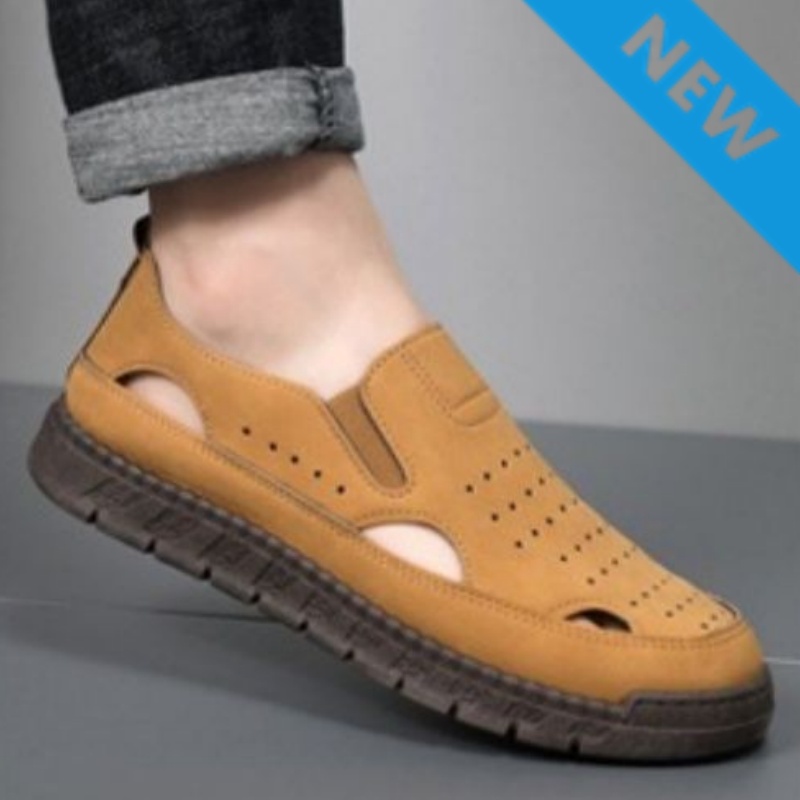 Anniversary Celebration Special-Pri Men shoes official shoes Men shoes men open shoes Summer men's sandals super light holey shoes flat slippers casual shoes sandals casual shoes men's single shoes