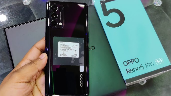 Refurbished Phone OPPO Reno5 Pro 12GB RAM, 512GB Storage, 90hz AMOLED Curved Screen, in-Display Fingerprint 64MP+8MP+ 2MP back, Camera 32MP selfie Camera, 4350 mAh 99% New Dual Sim.
