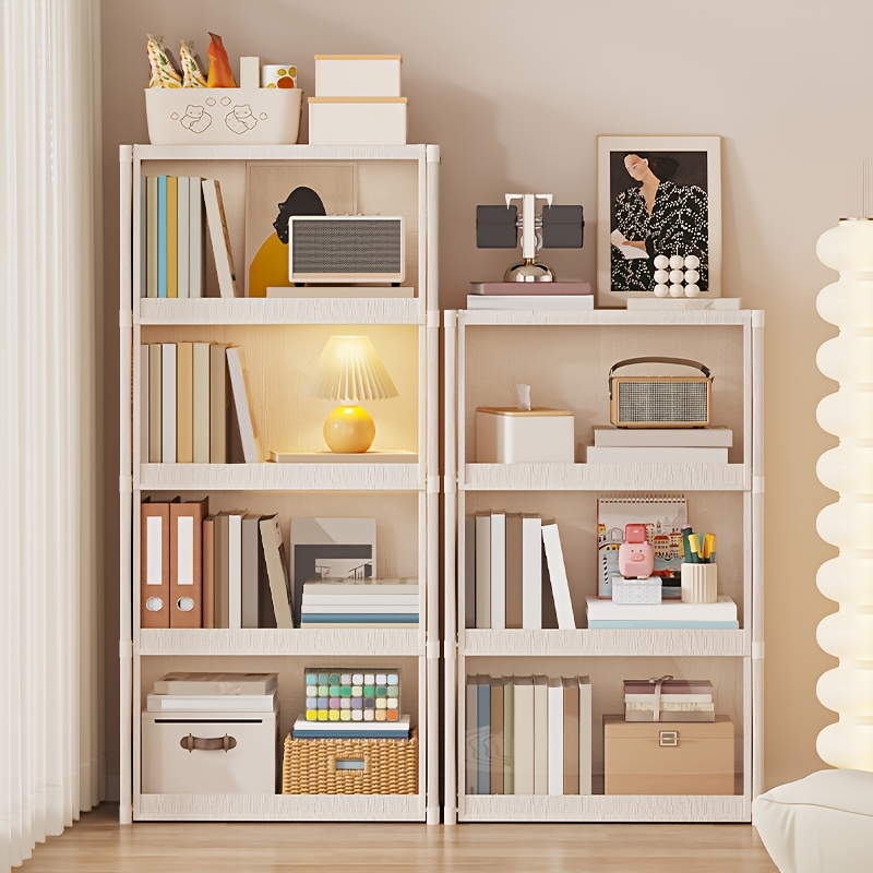 [New]Jaza Keja Multi-layer Bookshelf Floor Standing Dust-Proof Storage Cabinet Document Transparent Door Easy Portable Wardrobe Sorting Rack Suitable for Offices Classrooms Dormitories Entrances