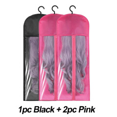 [Buy More Save More]Jaza Keja 1PC Hair Extension Holder Wig Storage Bags with Hanger for Multiple Wigs Dust-proof Storage Organizer with Hook Hair Extensions for Salon Home Use