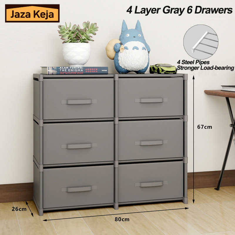 [New]Jaza Keja Fabric Chest of Drawers 6 8 Drawers Storage Unit with Sturdy Steel Frame Dresser Drawers for Bedroom Living Room Hallway Office Closet