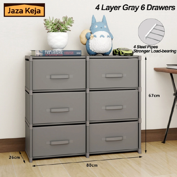 [New]Jaza Keja Fabric Chest of Drawers 6 8 Drawers Storage Unit with Sturdy Steel Frame Dresser Drawers for Bedroom Living Room Hallway Office Closet