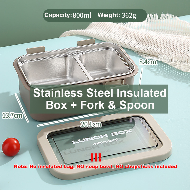 Jaza Keja Lunch Bento Box Set Portable Leak Proof Storage Box Soup Cup With Lid Thermal Bag Reusable Insulated Food Containers for Office Lunch Kids Back To School