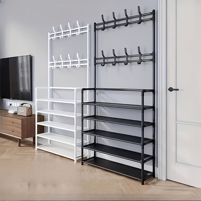 Jaza Keja 60 80cm Extra Wide 4 5 Layer Simple Assemble Shoe Rack Floor Coat Hat Rack Shoe Integrated Household Storage Bedroom Living Room Bathroom Hangers