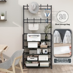 Jaza Keja 60 80cm Extra Wide 4 5 Layer Simple Assemble Shoe Rack Floor Coat Hat Rack Shoe Integrated Household Storage Bedroom Living Room Bathroom Hangers