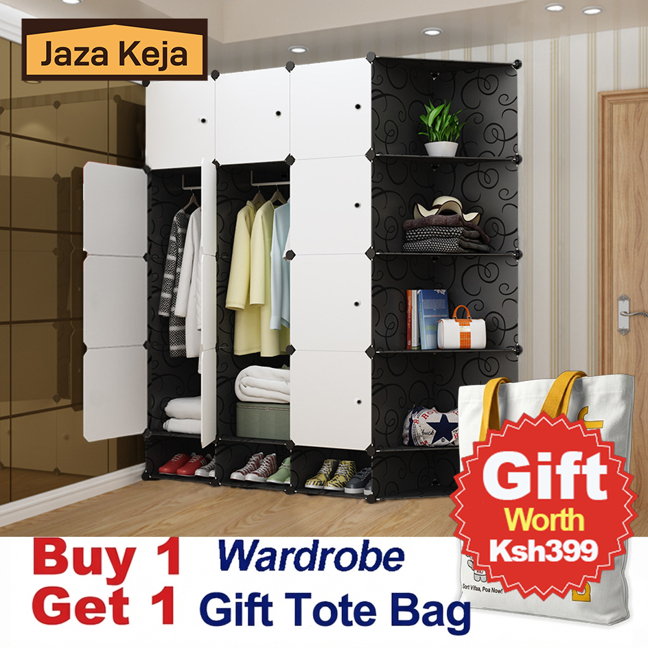 [Sale]Jaza Keja 12 Grids 3 Columns Premium Plastic Wardrobe Portable Wardrobe Closet Storage Shelf With Shoes Storage Box Gift Books Toys Space Saving Household Organizer