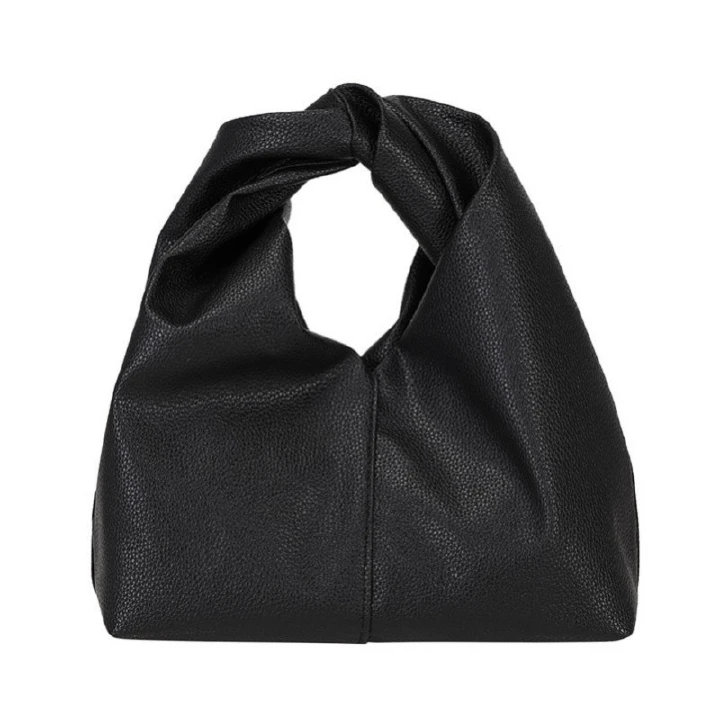 Soft Pu Cloud Handbag - High-End Ruffled Horn Bag