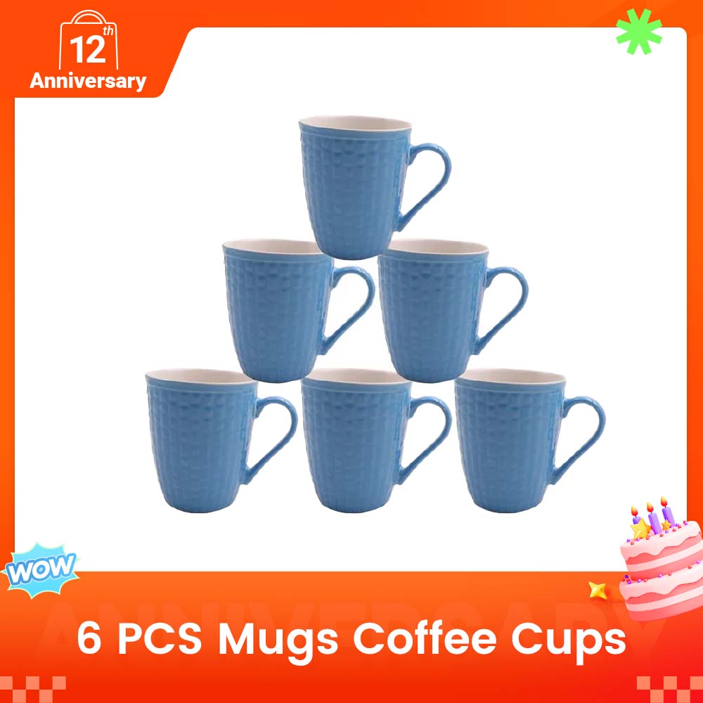 6 PCS Mugs Coffee Cups Tea Cups Milk Cups Ceramic Cups  High Quality (311007793)