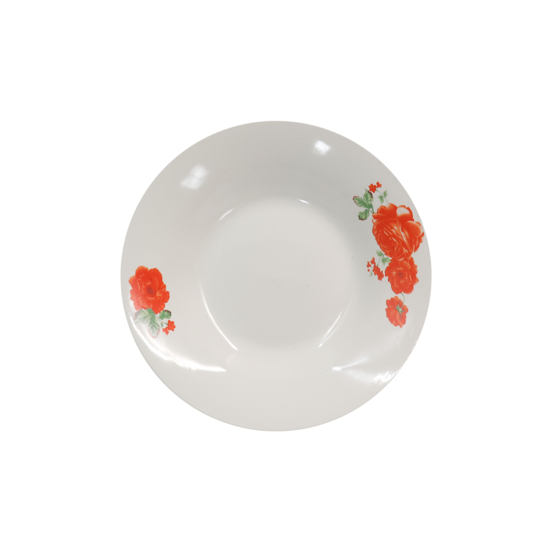 Sundabests High Quality 12 Piece 8 inch Classique Dinner Dish Plates Ceramic Dinner Plate