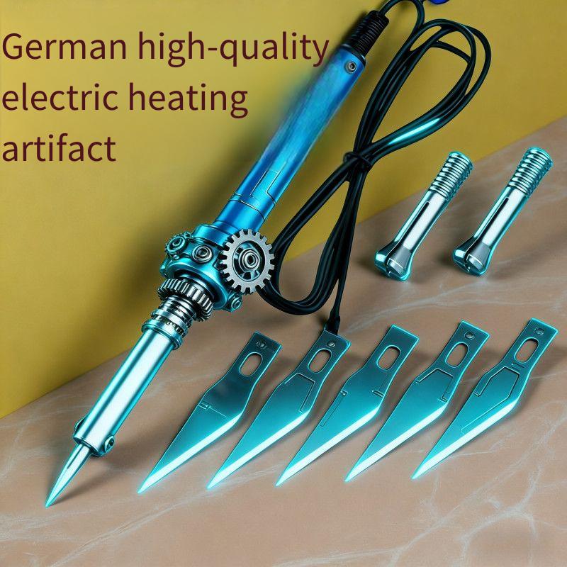 Multifunctional Electric Heating Knife & Soldering Iron Kit - Garden Tool for Flower Pot Drilling, Plastic Cutting, Solder Repair & DIY Crafts