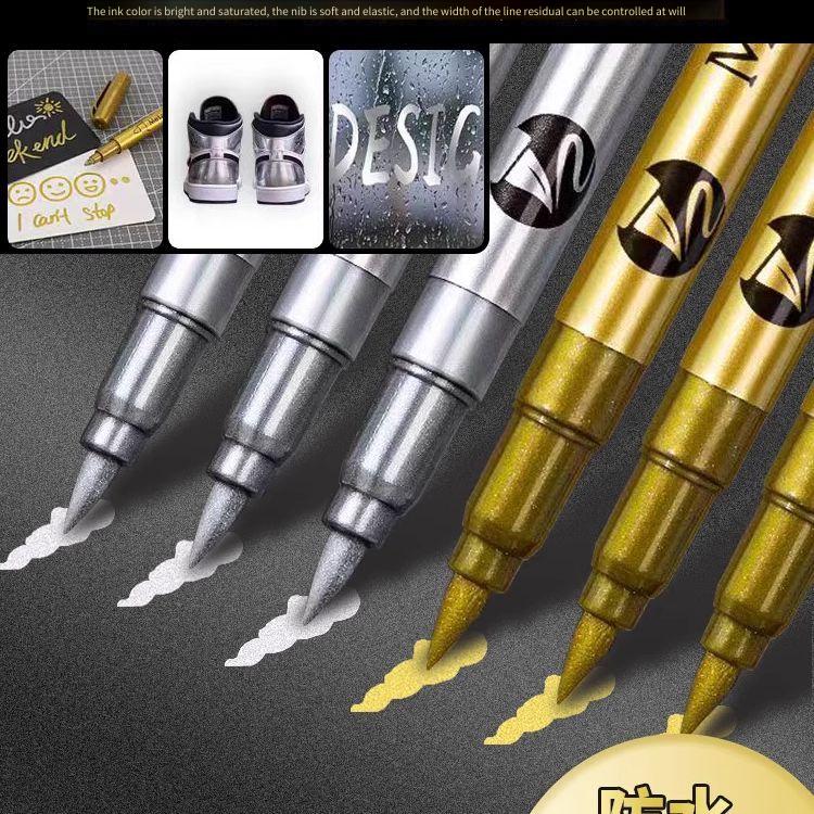 12PCS Metallic Gel Pens Set - Gold, Silver & Copper Ink Pens for Wedding Guest Book, Signatures, DIY Scrapbooking, Card Making & Art Journaling