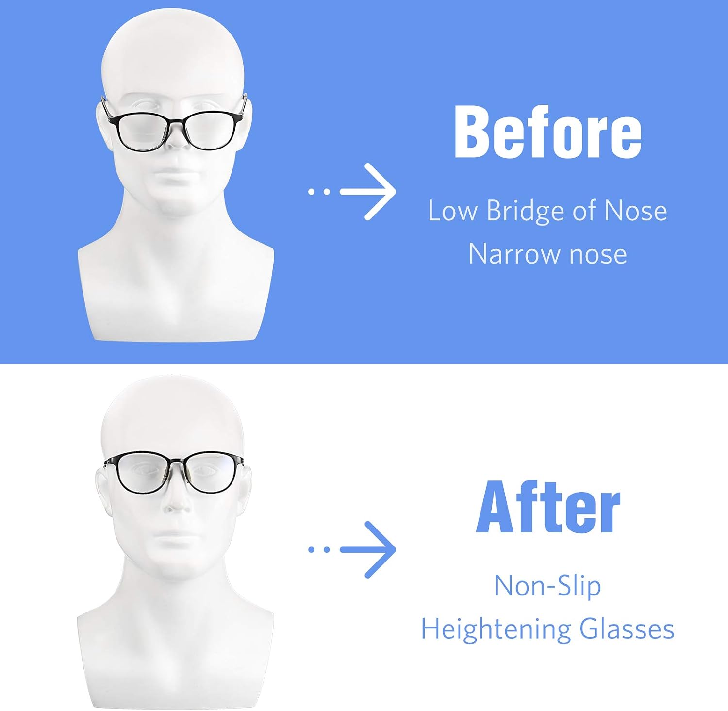 20Pairs Silicone Nose Pads for Eyeglasses Anti-slip 3.5 Mm
