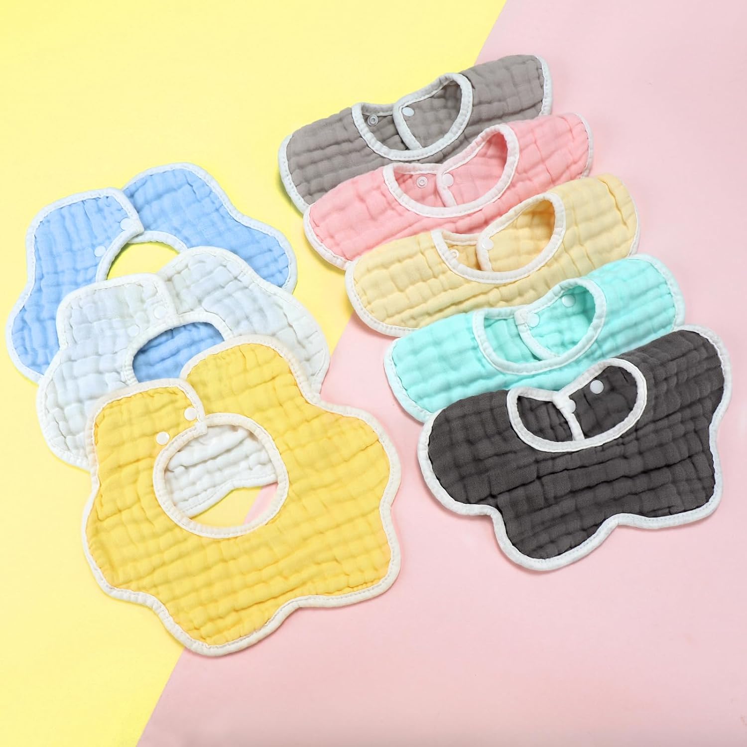 3PC Baby Bibs Baby Bandana Drool Bibs for Unisex Boys Girls, Cotton Baby Drool Bibs for Teething Drooling