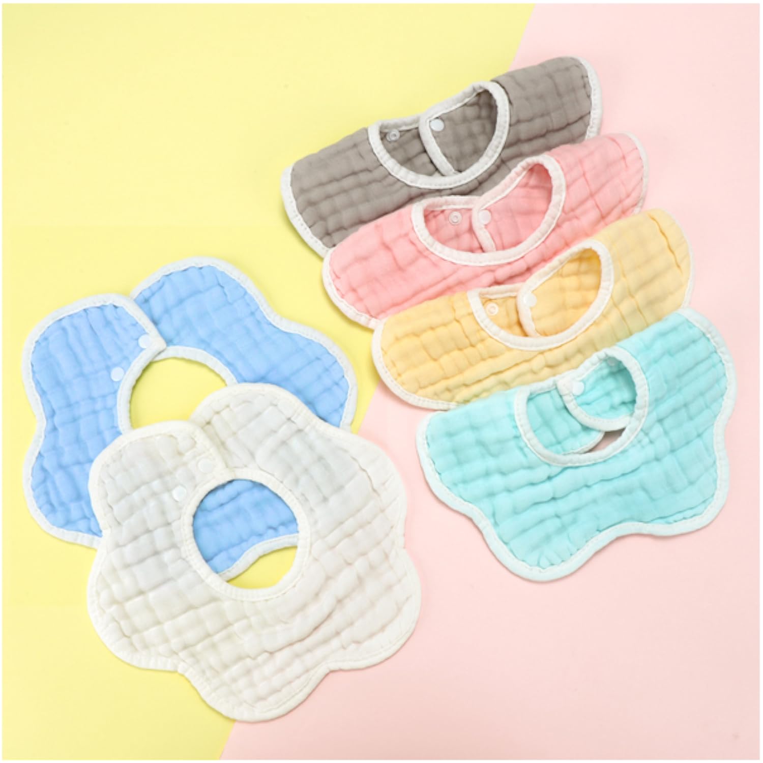3PC Baby Bibs Baby Bandana Drool Bibs for Unisex Boys Girls, Cotton Baby Drool Bibs for Teething Drooling