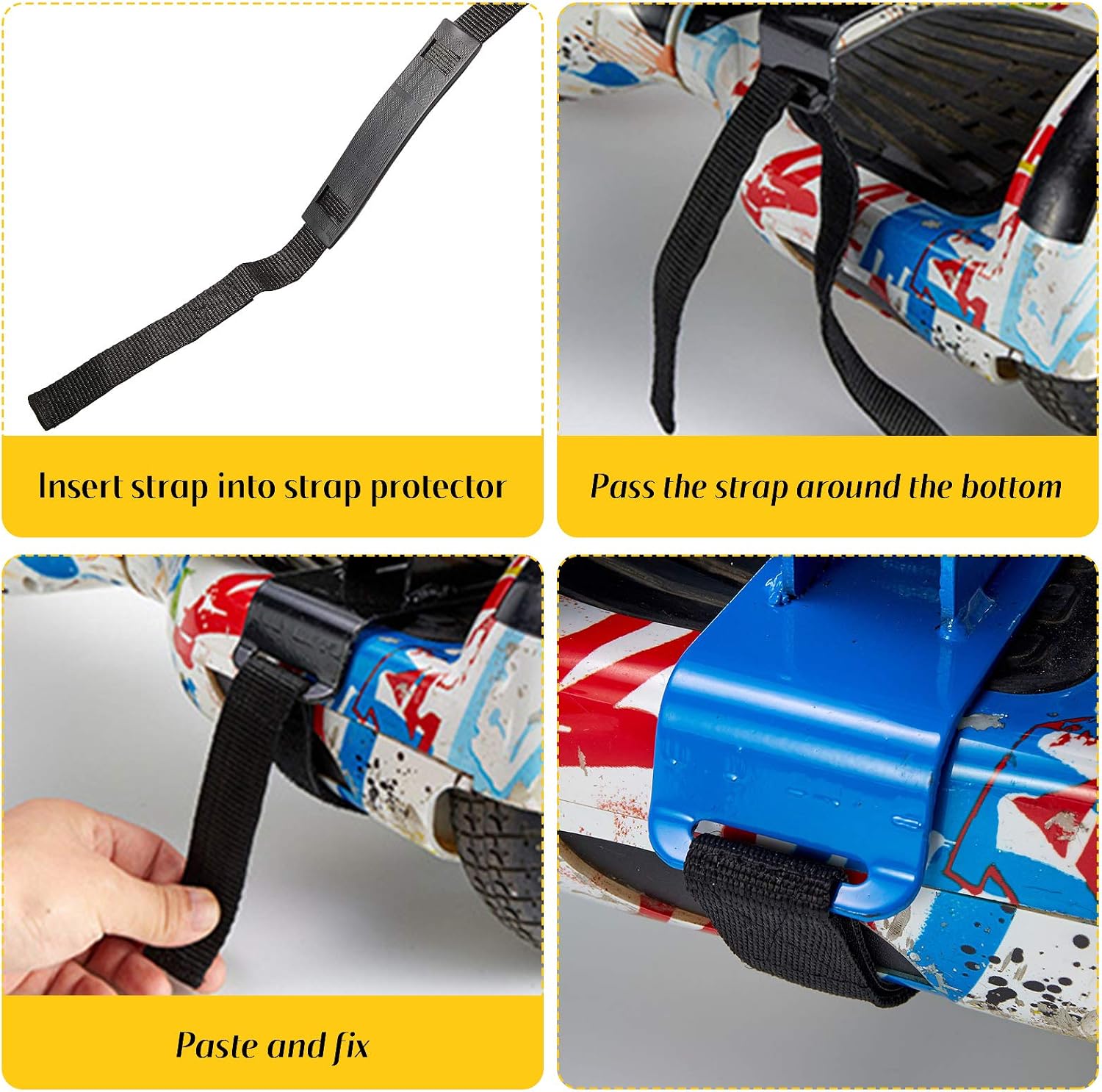 8 Pcs Hoverboard Straps for Go Kart Seat Adjustable