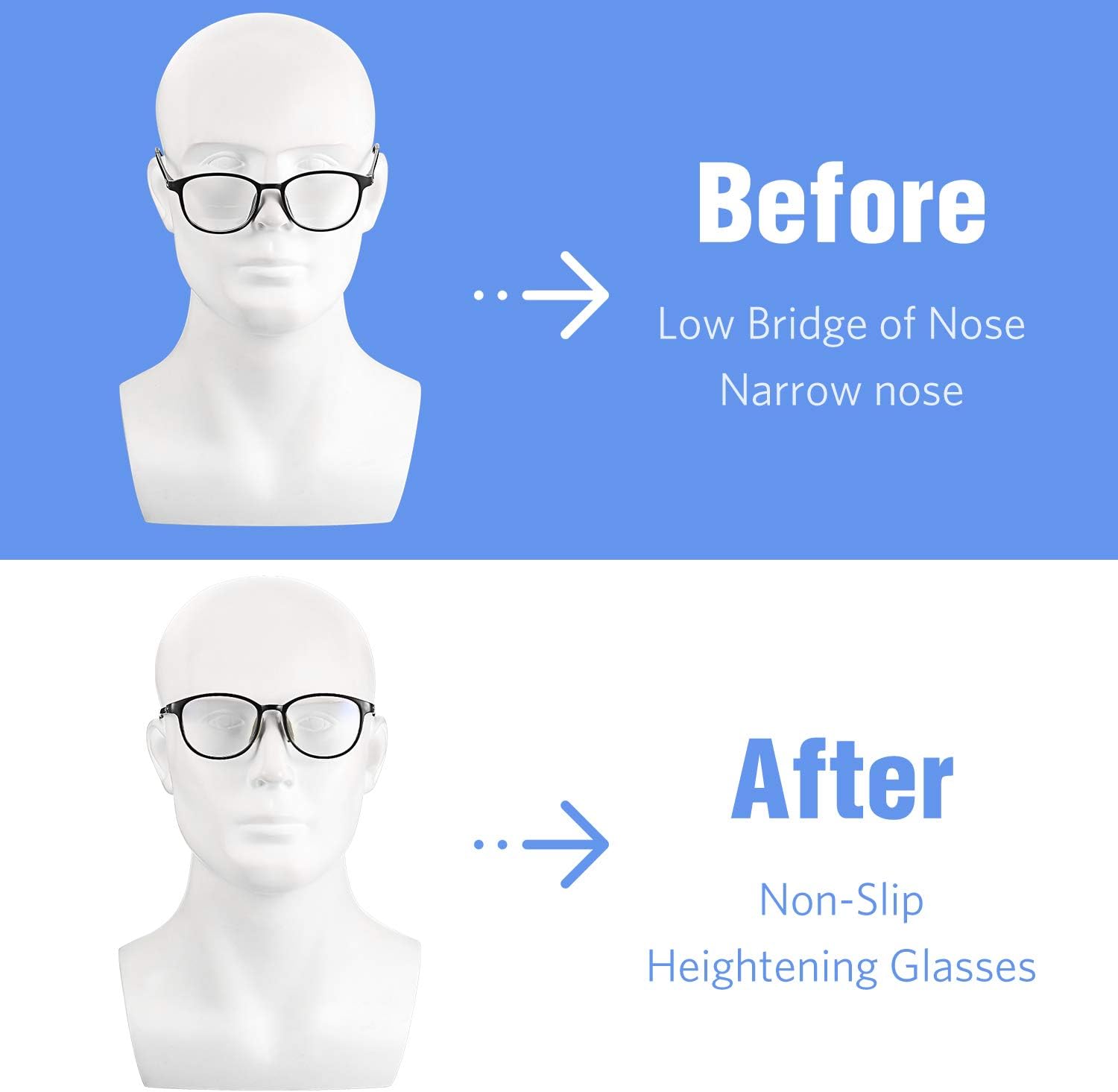 20Pairs Silicone Nose Pads for Eyeglasses Anti-slip 3.5 Mm