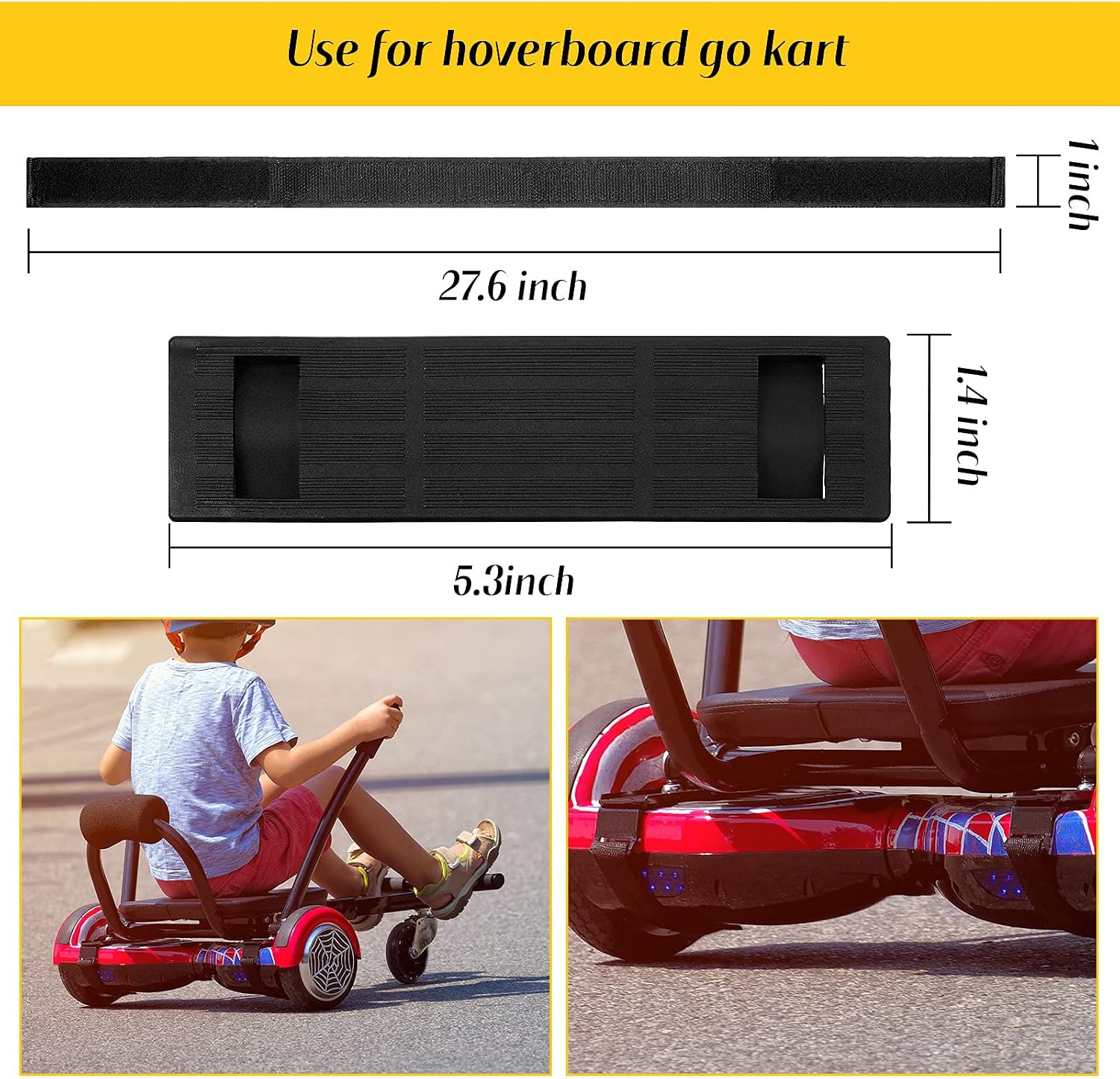 8 Pcs Hoverboard Straps for Go Kart Seat Adjustable