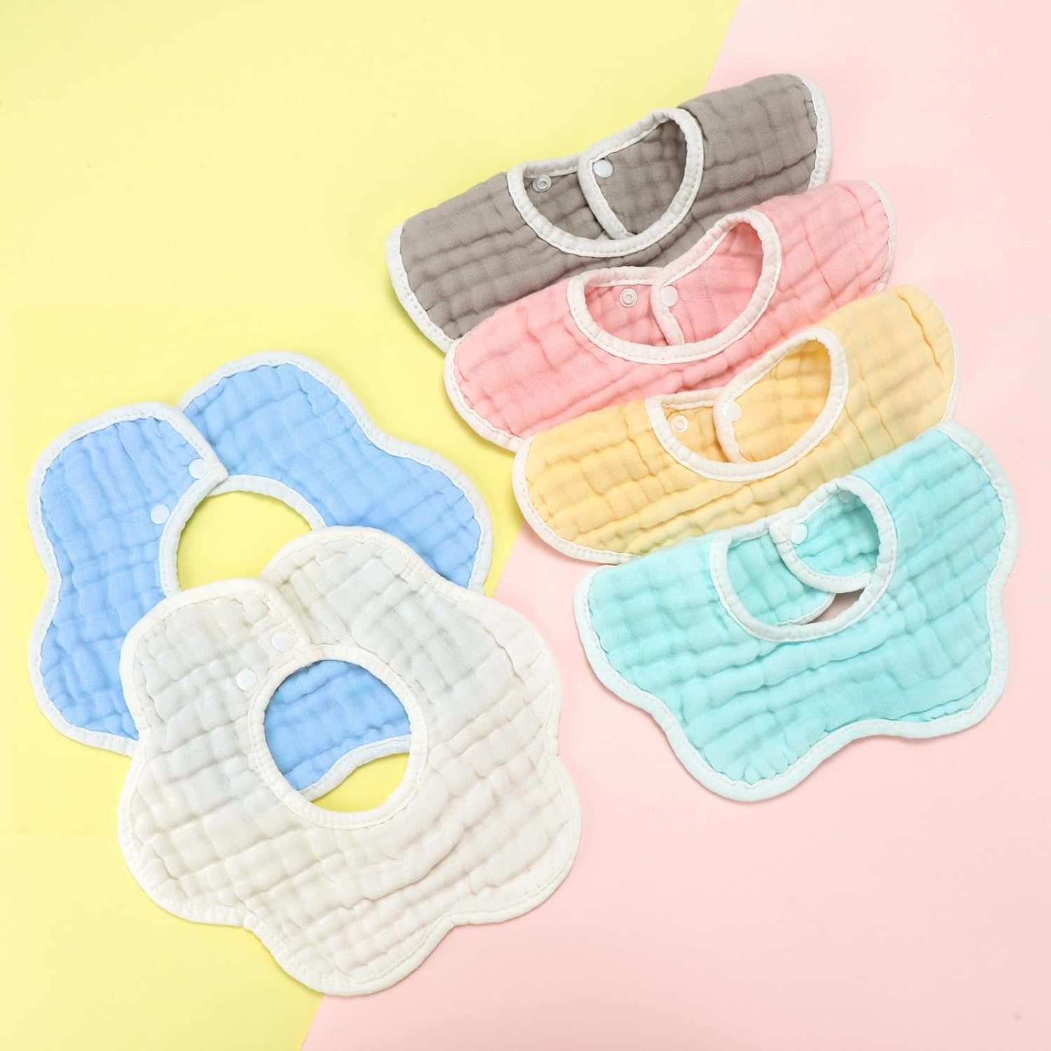 3PC Baby Bibs Baby Bandana Drool Bibs for Unisex Boys Girls, Cotton Baby Drool Bibs for Teething Drooling