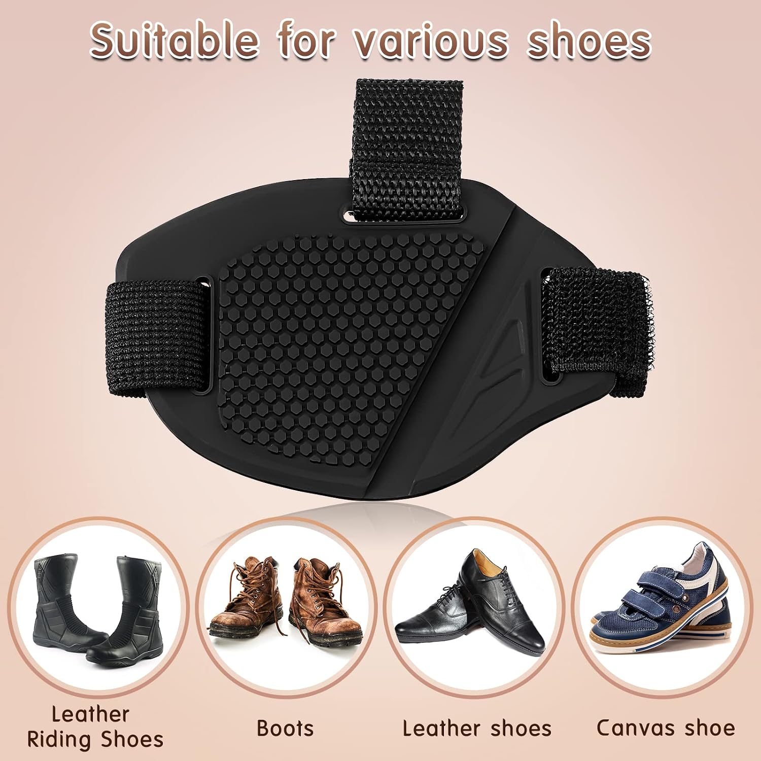 Motorcycle Shoe Protector, Rubber Shifter Boot Cover Pads