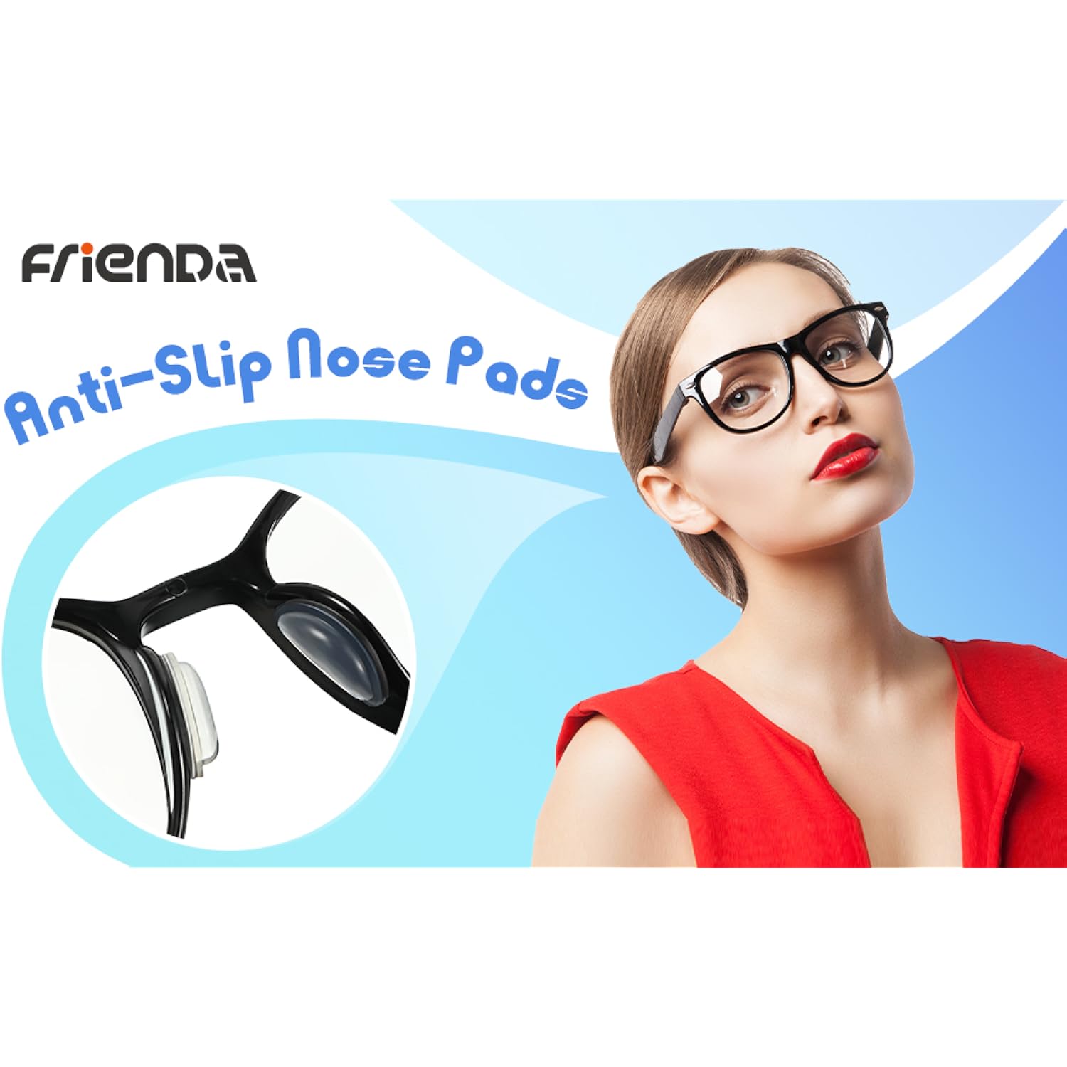 20Pairs Silicone Nose Pads for Eyeglasses Anti-slip 3.5 Mm