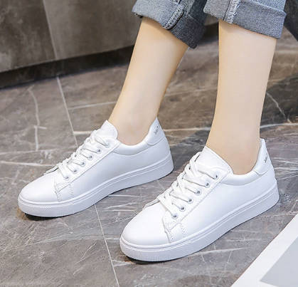 Women sports shoes Running sneaker Ladies lace-up casual Girl shoes white Athletic shoes Local fast delivery