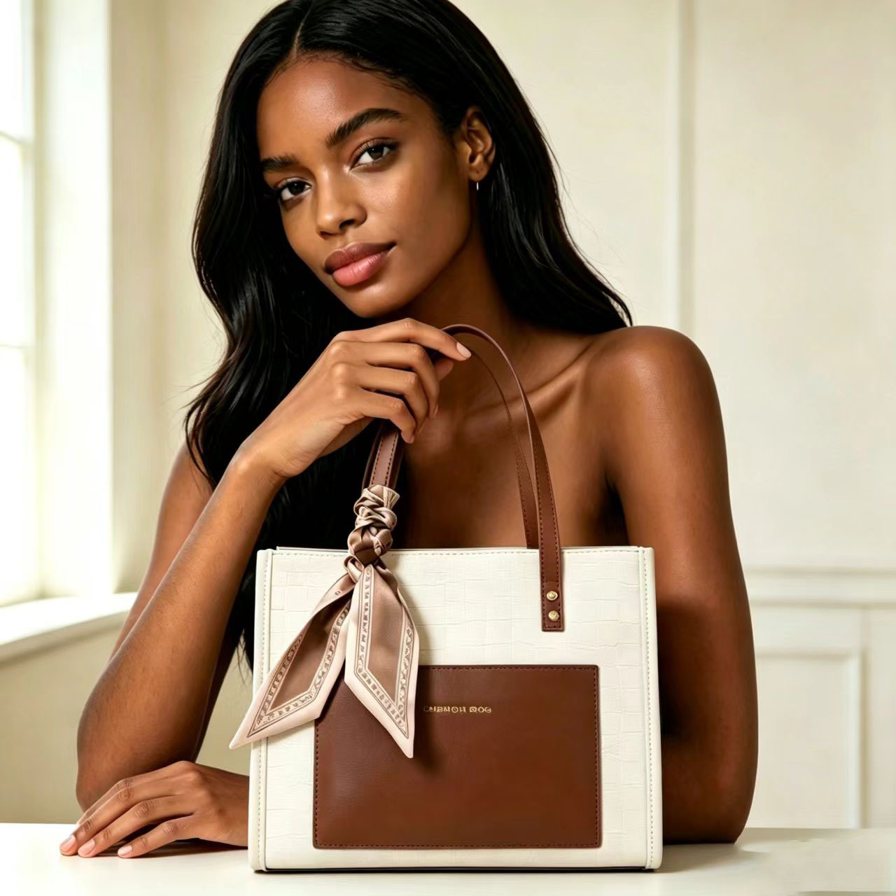 Local fast delivery Ladies Shoulder Casual Portable  Leather PU Tote Bag girl Handbag for Ladies Tote Bags Crossbody Bags for Women Fashion Female Handle Shoulder Shoulder Bag handbags