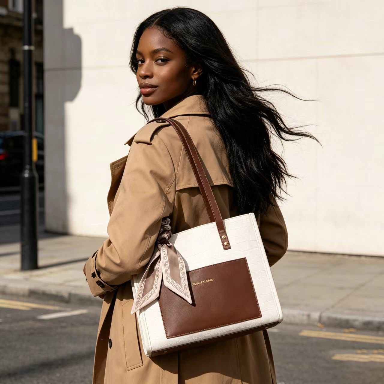 Local fast delivery Ladies Shoulder Casual Portable  Leather PU Tote Bag girl Handbag for Ladies Tote Bags Crossbody Bags for Women Fashion Female Handle Shoulder Shoulder Bag handbags