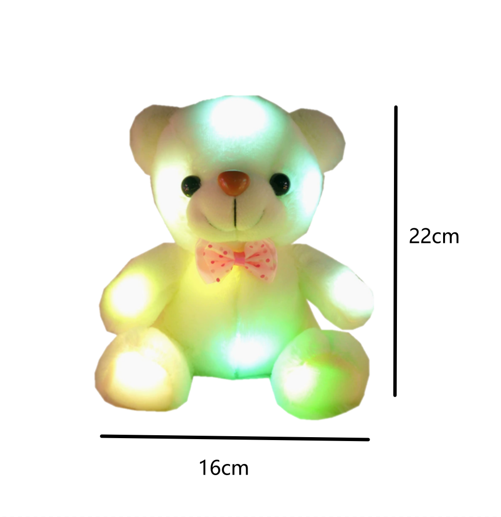 Local fast delivery New Arrival  boy Dolls Lovely Soft LED Colorful Glowing Teddy Bear Stuffed Plush Toy Gifts For Birthday girl baby toy
