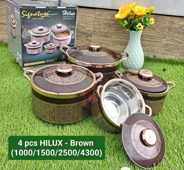 4 pcs Signature HILUX Hotpots Serving Dish Casserole Sereware Set Hot Pot (1000/1500/2500/4300)