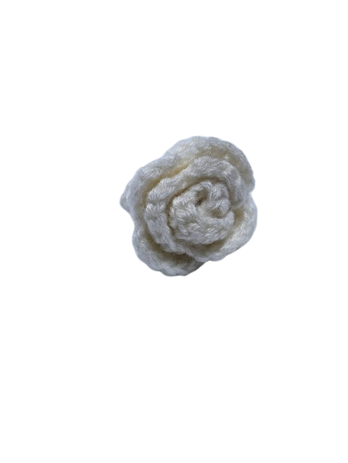Ladies white large crochet flower shape rose ring easy and comfortable to wear, durable and best gift to offer