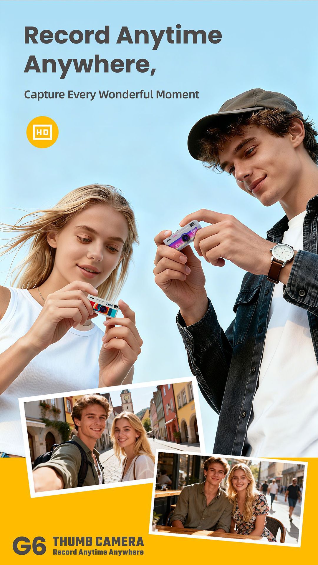 Mini Camera G6 Thumb Student Party Outdoor Sports Camera Photography Video Children's Pocket Camera