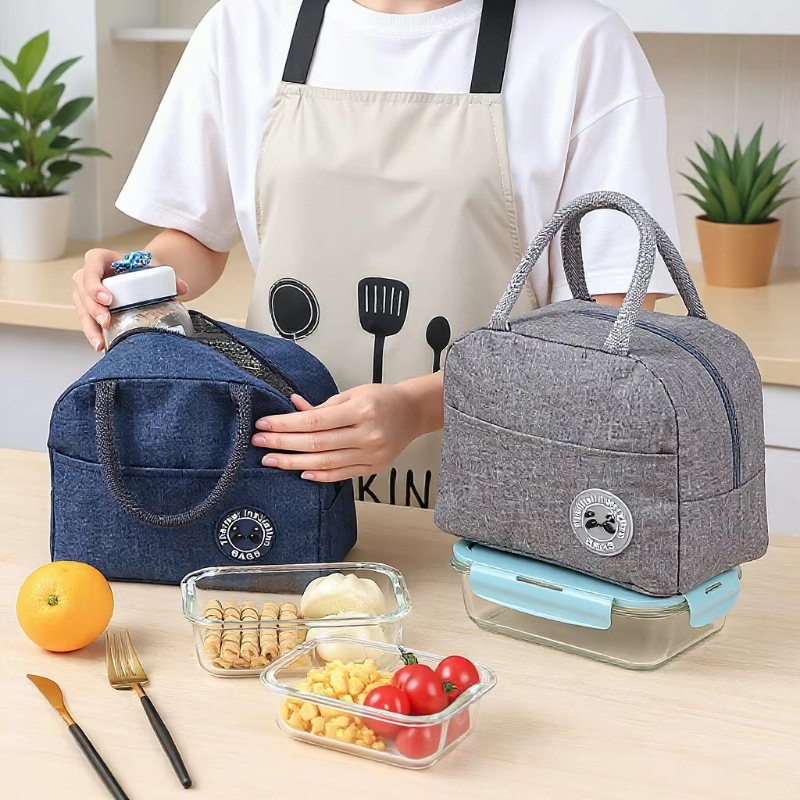 Thermal Bag Insulated Cooler Bag, Large Capacity Lunch Bag for Hot Cold Food, Long Heat Retention Portable Leak Proof Reusable Grocery Tote for Women Men Work Picnic Camping