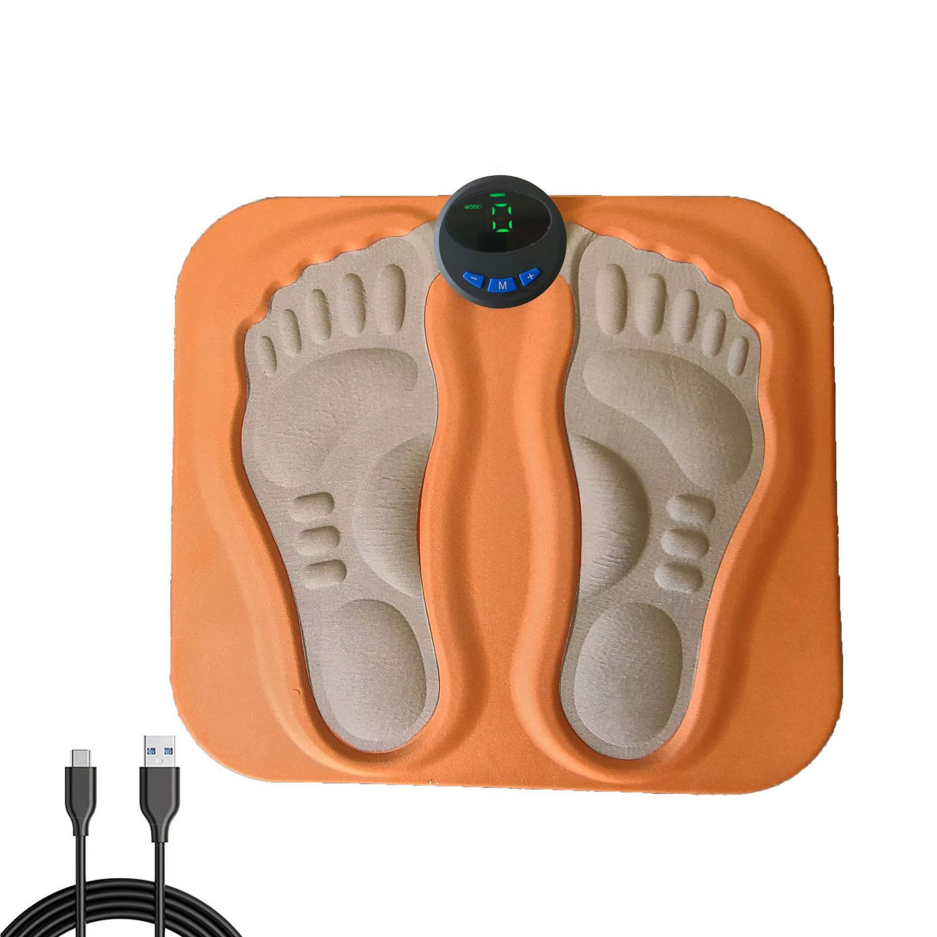 EMS Smart Foot Massager Mat, Electric Pulse Leg Muscle Relaxer With Remote Control, Portable Foot Reflexology Massage Pad For Plantar Fasciitis Pain Relief, USB Rechargeable Foot Care Device For Home