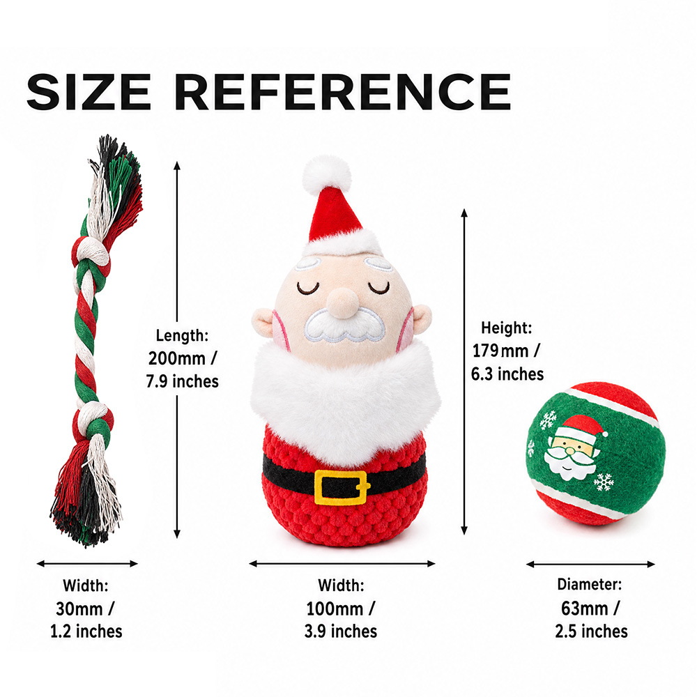 Pet Toys Christmas Dog Toy Gift Set,Durable Chew Rope Tug Toy Plush Ball Set,Festive Non-Toxic Pet Supplies For Large Medium Small Breeds,Safe Rope Toys For Dogs,Perfect Christmas Gift For Pet Lovers