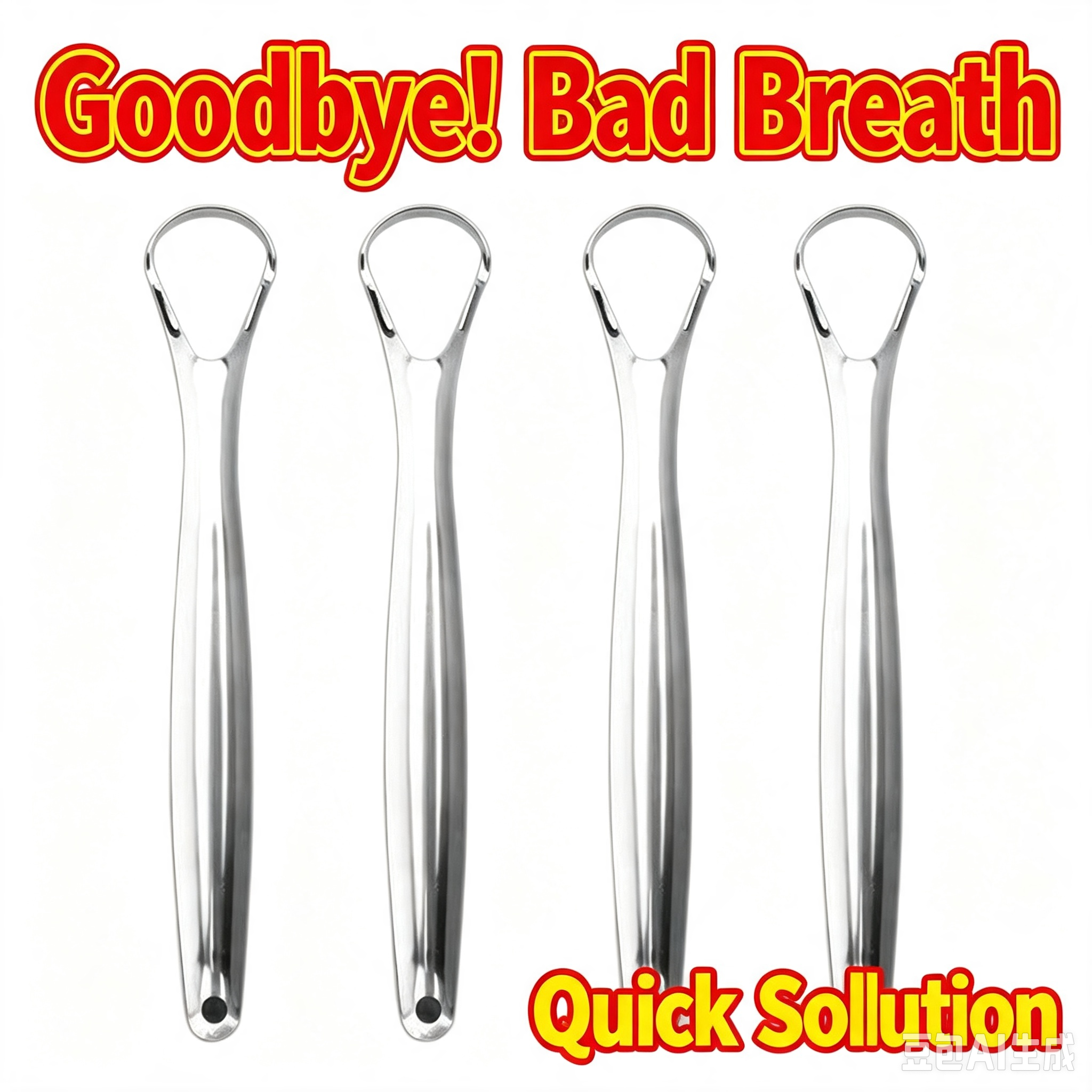 Stainless Steel Tongue Scraper Cleaner For Bad Breath, Reusable Oral Care Tongue Cleaning Tool Remove Bacteria Plaque And Coating, Professional Breath Freshener Dental Hygiene Scraper For Adults Kids