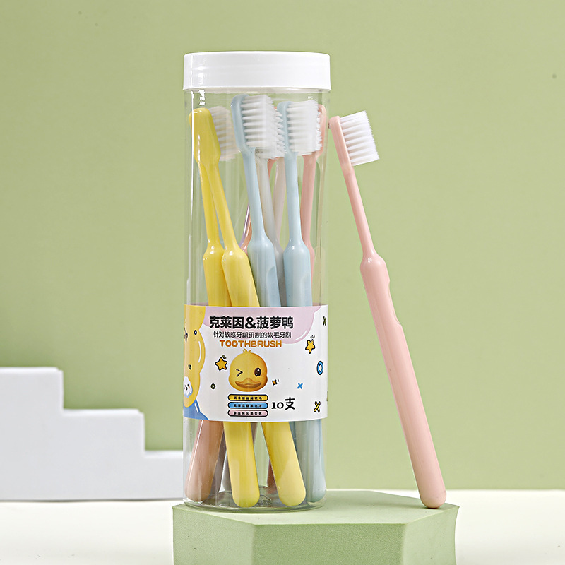 10 PCS Manual Toothbrush Soft Bristle Wide Head, Ultra Fine 0.01mm Nano Hair Deep Clean Toothbrush for Sensitive Gums, Gentle Gum Care Household Manual Toothbrush for Men Women Adults