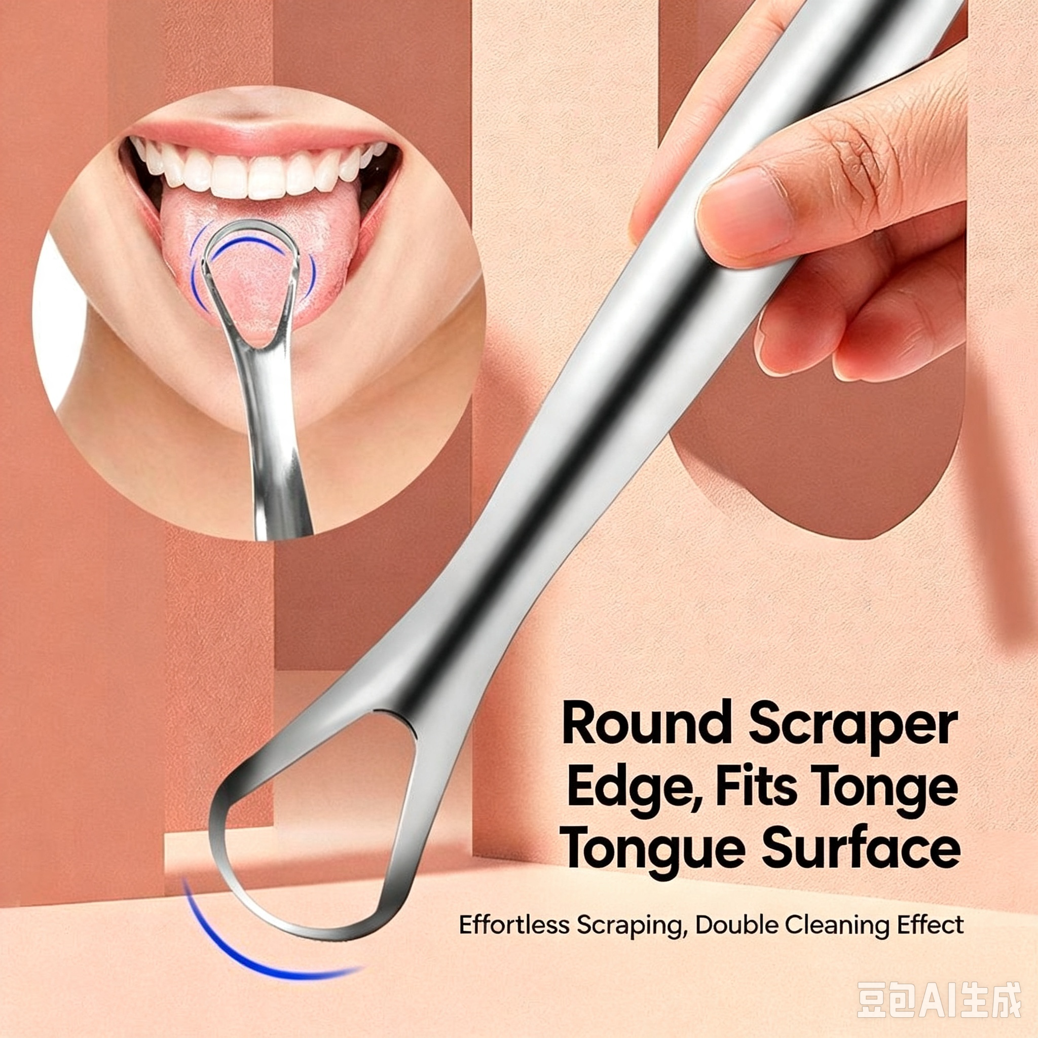 Stainless Steel Tongue Scraper Cleaner For Bad Breath, Reusable Oral Care Tongue Cleaning Tool Remove Bacteria Plaque And Coating, Professional Breath Freshener Dental Hygiene Scraper For Adults Kids