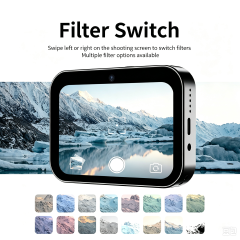 Digital Camera CCD Student Vlogging Selfie Camcorder, 3-Inch Touch Screen 16X Zoom, 4K HD 64MP, Beauty Filter Live Stream Movie Music Player, Night Vision OTG E-Book Recording,For Kids Teens Beginners