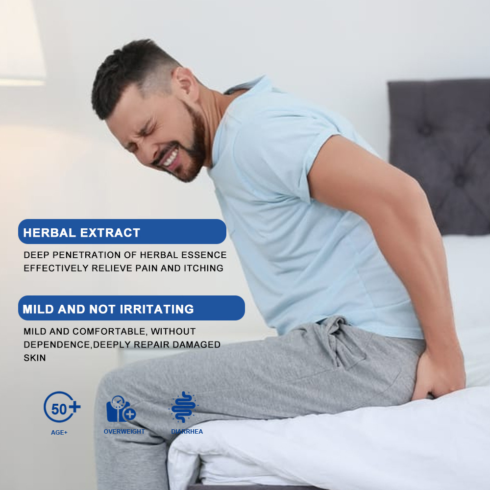 Hemorrhoid Cream Piles Ointment For Internal External Hemorrhoids, Anal Fissure Pain Bleeding Swelling Itching Relief, Herbal Extract Mild Non Irritating Fast Acting 24 Hours Long Lasting Treatment