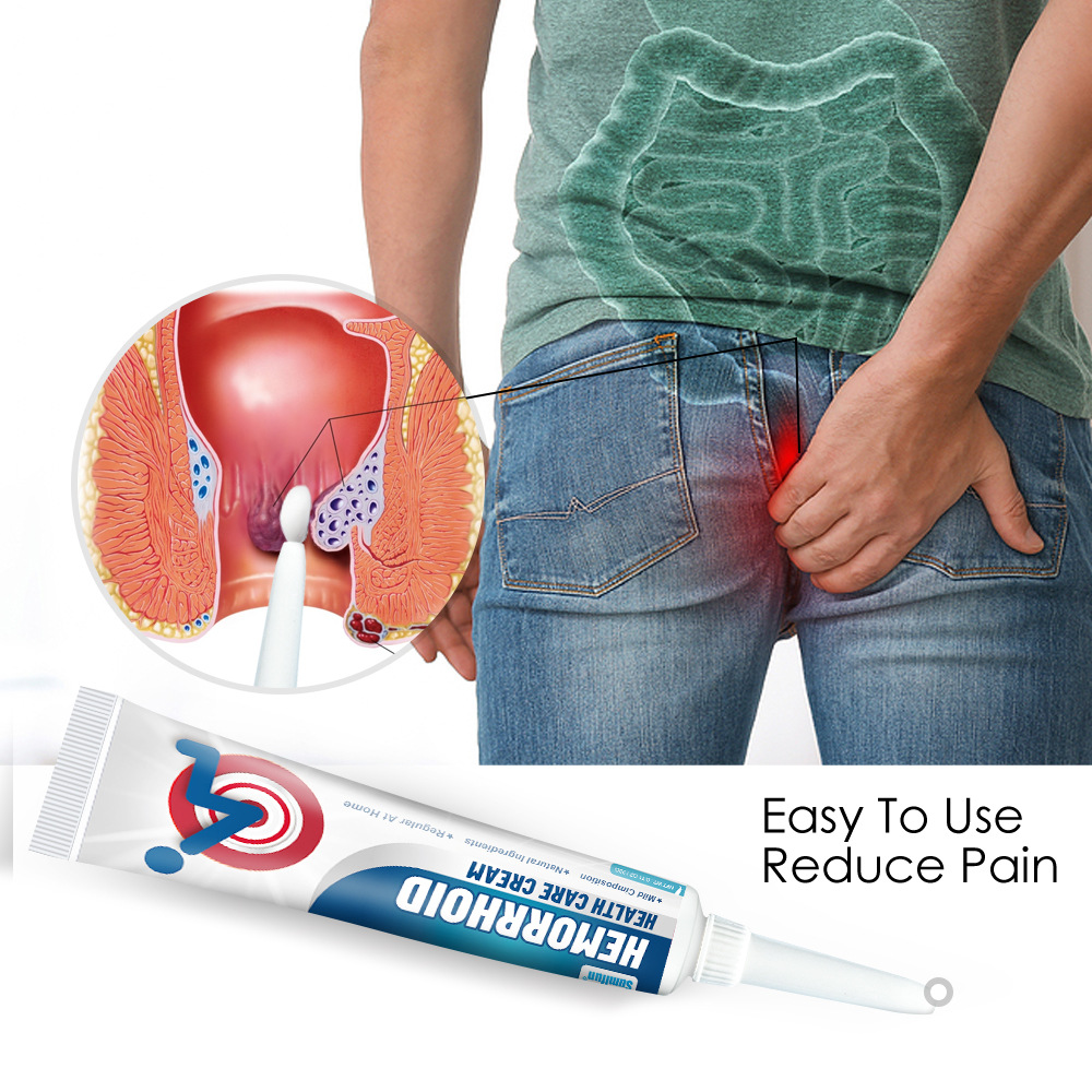 Hemorrhoid Cream Piles Ointment For Internal External Hemorrhoids, Anal Fissure Pain Bleeding Swelling Itching Relief, Herbal Extract Mild Non Irritating Fast Acting 24 Hours Long Lasting Treatment