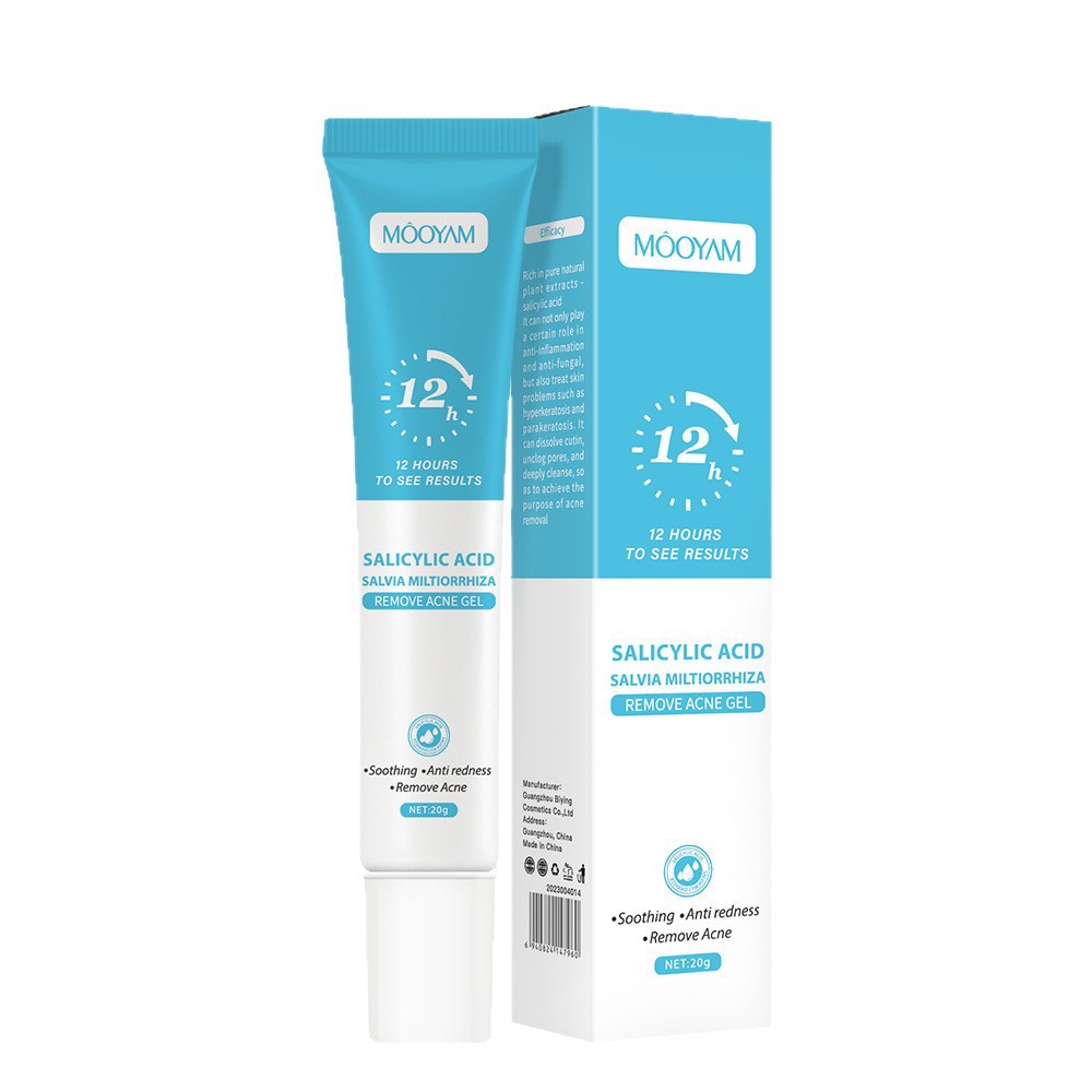 Salicylic Acid Acne Cream 12H Fast Result For Face, Remove Acne Pimple Blackhead Closed Comedones, Fade Acne Scars Dark Marks, Anti Redness Soothing Oil Control Pore Minimizer, For Women Men Teens