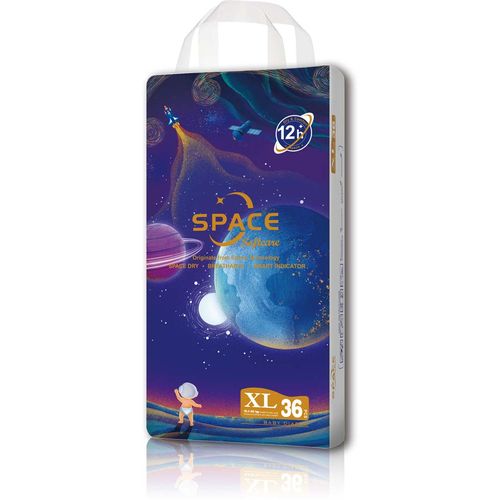 [Anniversary Sale] Softcare Space Diaper All-Day 12-Hour Protection Super Soft Disposable Diapers All Sizes Available: Small (S), Medium (M), Large (L), XL Fits Babies 3–25KG (Pack of 36/40/42/48)
