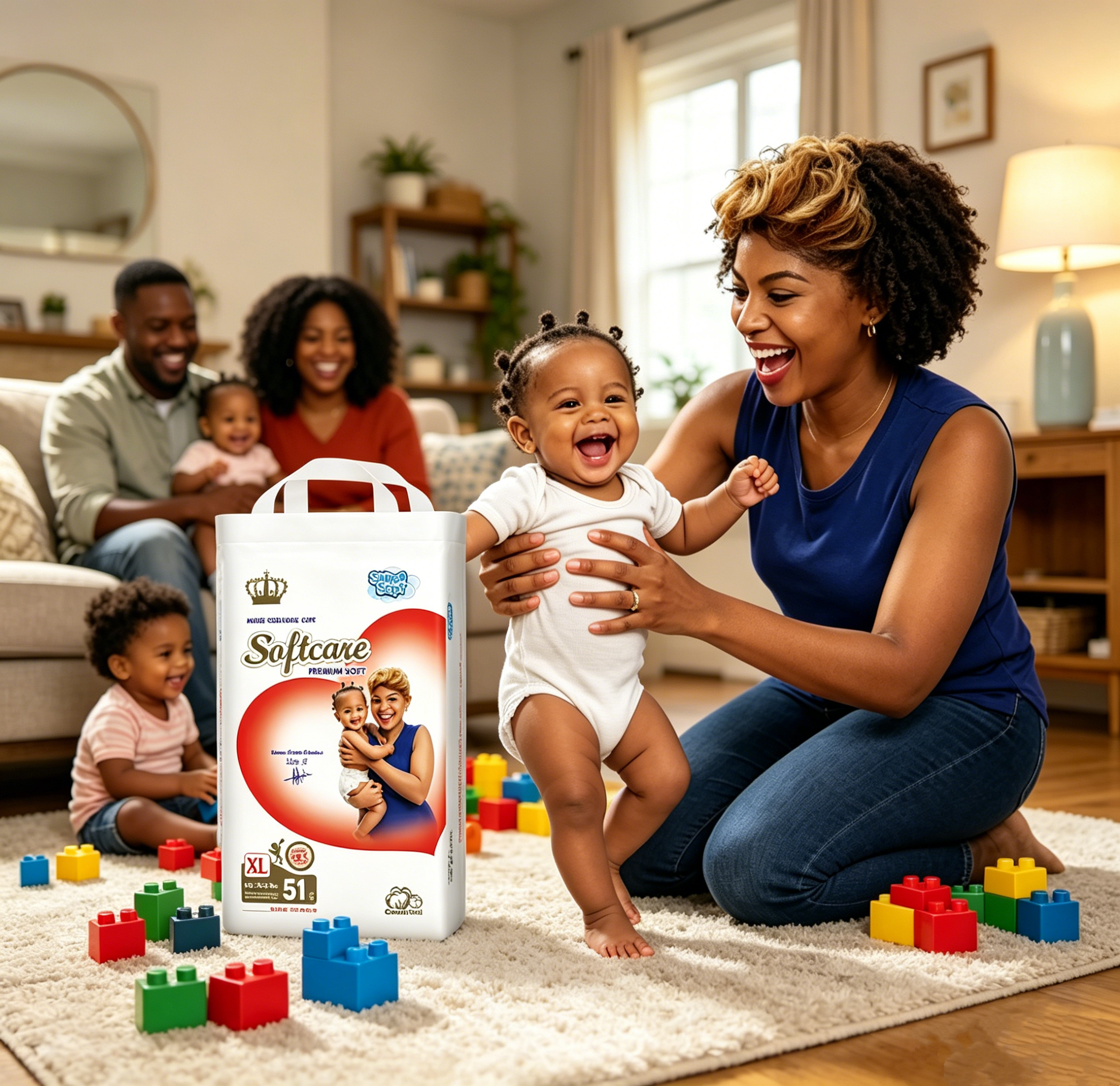 [Anniversary Sale] Softcare Premium Diapers JUMBO New Version Faster Absorption Disposable Diapers All Sizes Available: Small (S), Medium (M), Large (L), XL Fits Babies 3–25KG (Pack of 51/57/63/69)